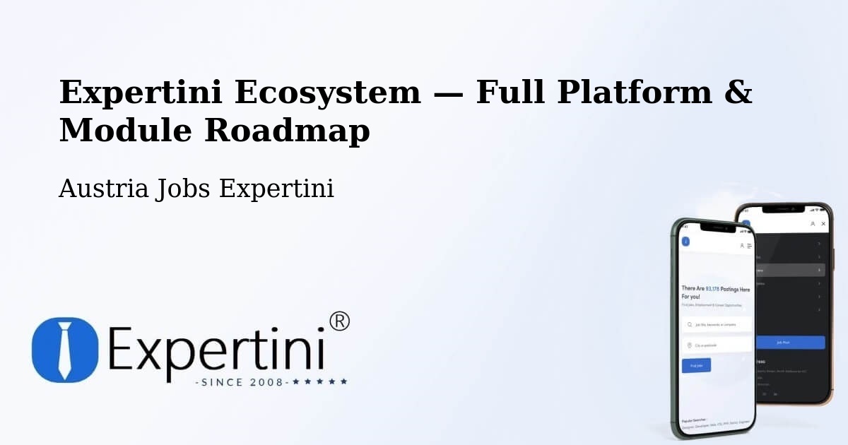 Expertini Ecosystem — Full Platform & Module Roadmap – Eggenburg